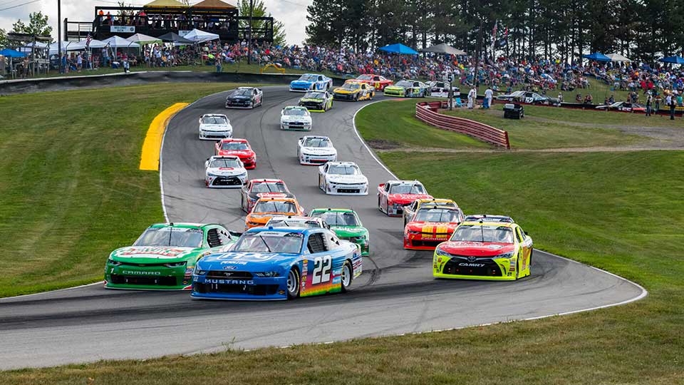 NASCARs on track at Mid-Ohio Sports Car Course