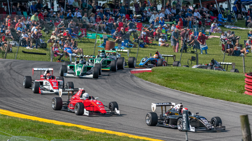 IndyLights cars race through Mid-Ohio Sports Car Course