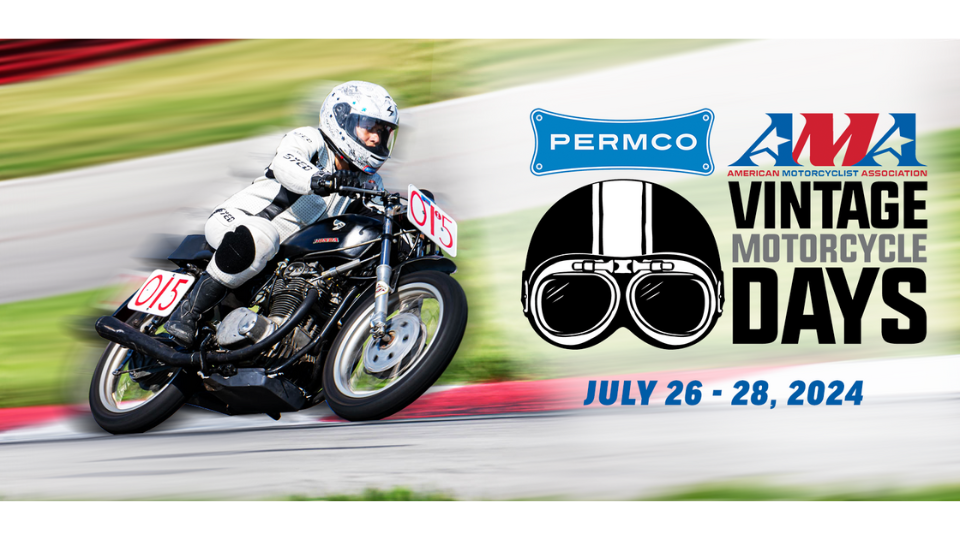 Mid Ohio Sports Car Course 2024 Permco AMA Vintage Motorcycle Days to