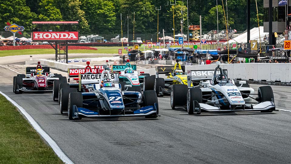 Indy Lights on track at the Mid-Ohio Sports Car Course