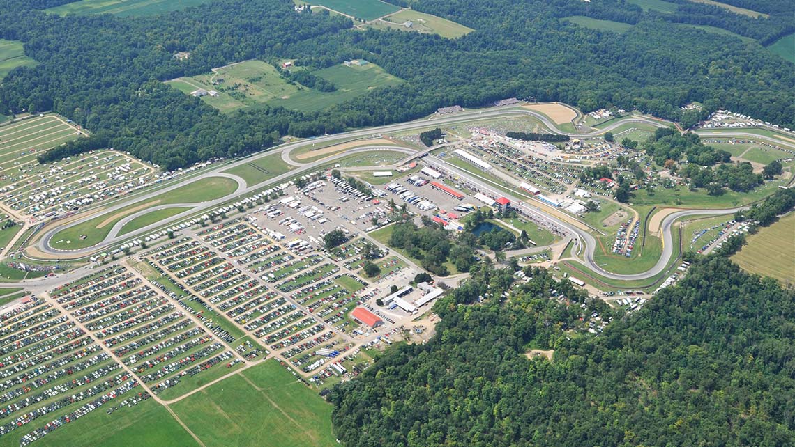 Aerial view of Mid-Ohio Sports Car Course